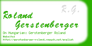 roland gerstenberger business card